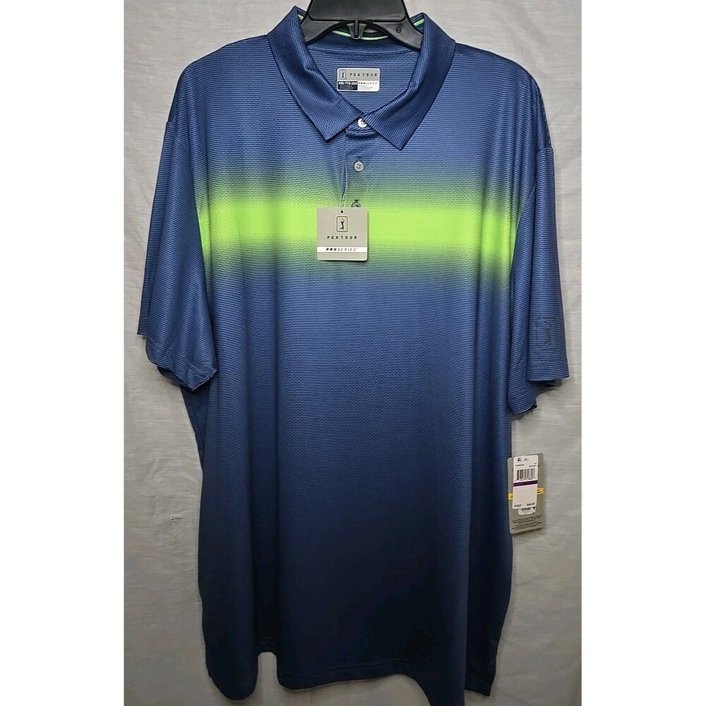 NWT PGA Tour Pro Series Stretch Polo Shirt Sz XXL True Navy